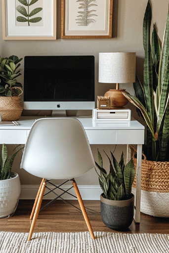 Neutral Office Decor